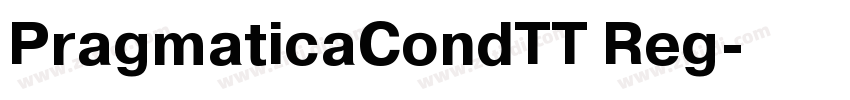 PragmaticaCondTT Reg字体转换